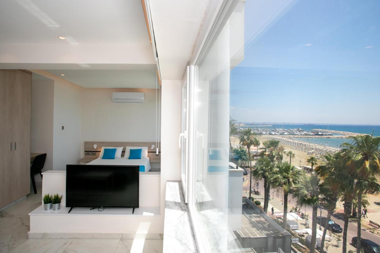 לרנקה Les Palmiers Sunorama Beach Apartments מראה חיצוני תמונה